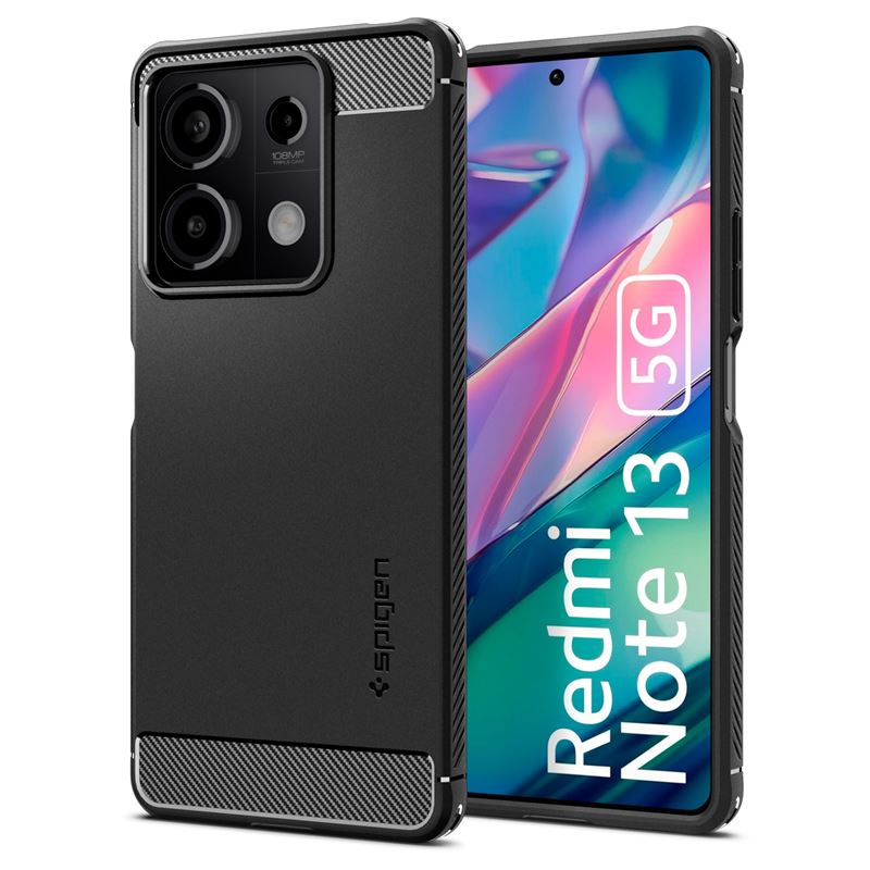 Husa Spigen Rugged Armor compatibila cu Xiaomi Redmi Note 13 5G Black